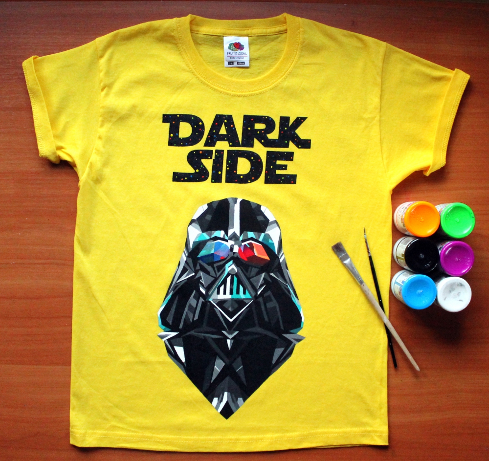 Hand painted T-shirt for kids "Dark Side" (1)