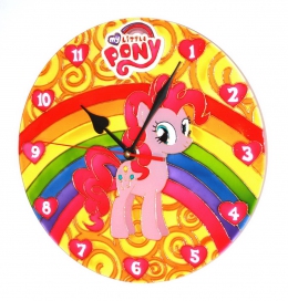 Wall clock “My little pony” (rose) (d=25) (1)
