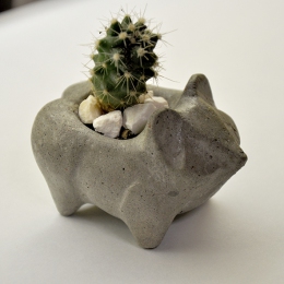 Concrete vase “Hedgehog” (1)