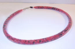 Beaded rope necklace “Flame” (1)